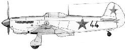 Jak-1B zimná kamufláž Normandie-Niemen , april 1944, Polotniani