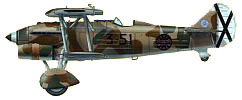 Fiat CR. 32 bis, 2-G-3, "La Patrulla Azul", Spanielsko, April 37, pilot Comandante Morato