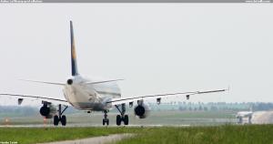 Airbus Lufthansy před odletem.