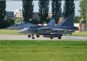 Start Jas-39 Gripen a Mig-29