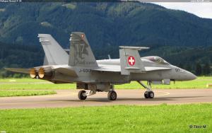Rolujúci Hornet F-18